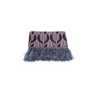 Xale Para Sofá Com Franja Luxor 1 Peça 2,10m X 1,35m 60% Algodão - 40% Poliéster Tecido Jacquard - Rosê Corrente