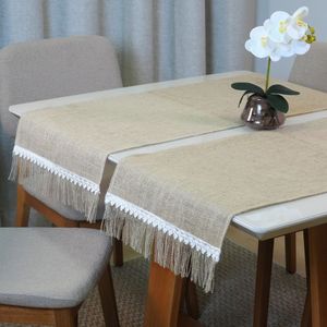 Caminho De Mesa 1 Peça Decorê 1.30m X 46cm 75% Juta - 25% Malva - Bege