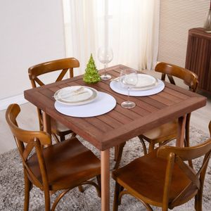 Sousplat Capa E Base Mdf Basic Liso 35cm Diâmetro Tecido Oxford 100% Poliéster - Branco