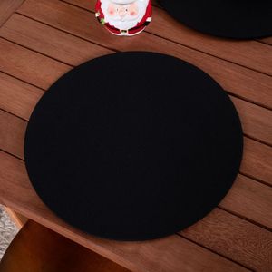 Capa Para Sousplat Basic Liso 35cm Diâmetro Tecido Oxford 100% Poliéster - Preto
