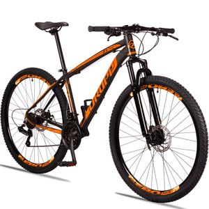Bicicleta Aro 29 Dropp Z3 H Alumínio Câmbio Shimano 24v Freio A Disco Hidráulico 19 Preto+laranja