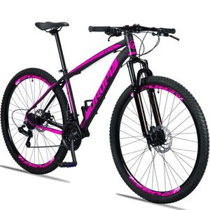 Bicicleta Aro 29 Dropp Z3 H Alumínio Câmbio Shimano 24v Freio A Disco Hidráulico 19 Preto+rosa
