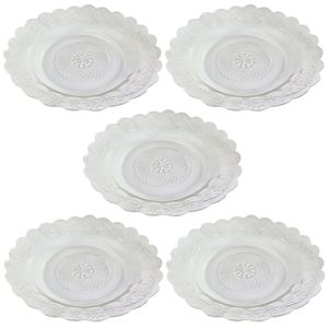 Conjunto De Pratos Pequenos De Vidro 5 Pecas Ideal Para Festas E Refeições Leves