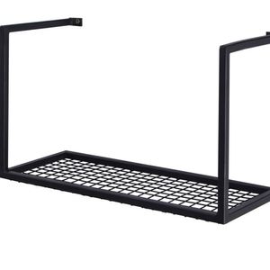 Nicho Prateleira De Ferro Estilo Industrial Organizador Aço Angra 36x15cm Preto