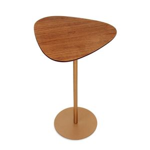 Mesa Lateral Afrodite Paleta Base De Aço Inoxidável 45cm Dourado