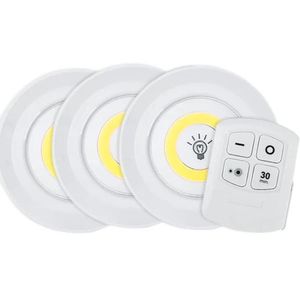Kit 3 Lâmpadas Luminária Led Controle Sem Fio