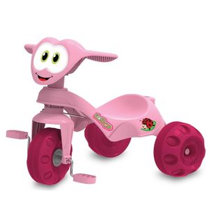Triciclo Zootico Passeio e Pedal rosa