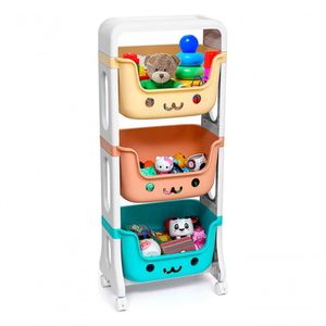 Carrinho Organizador De Brinquedos Com Gavetas – Baú Multiuso Prático E Funcional!
