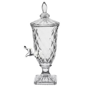 Suqueira De Cristal 2 Litros Com Torneira - Dispenser De Bebidas Vintage Para Casamento E Festa!