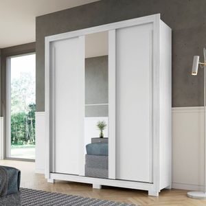 Guarda-roupa 3 Portas 2 Gavetaseta Com Espelho North Branco