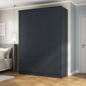 Guarda-roupa 4 Portas 2 Gavetas Fort Grafitto