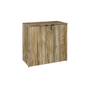 Armário Baixo Com 02 Portas 75x80x42cm Wlab80 Carvalho Preto