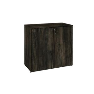 Armário Baixo Com 02 Portas 75x80x42cm Wlab80 Carvalho Dark Preto