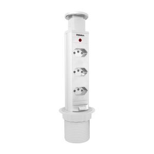 Torre De Tomada Com 3 Tomadas Retrátil Renna