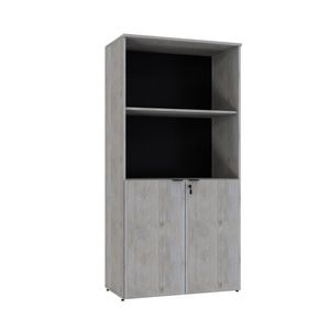 Armário Alto Estante Com 02 Portas 161,5x80x42cm Wlae80 Snow - Preto