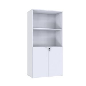 Armário Alto Estante Com 02 Portas 161,5x80x42cm Wlae80 Branco Chess