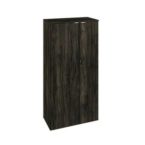 Armário Alto Fechado Com 02 Portas 161,5x80x42cm Wlaf80 Carvalho Dark - Branco