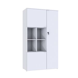 Armário Alto Com nicho E 03 Portas 161,5x90x42cm Wlan90 Branco Tx