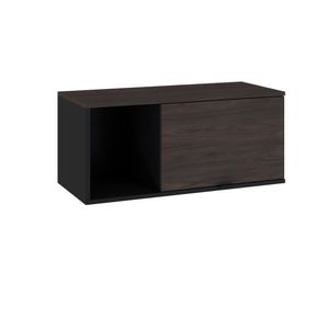 Armário Aéreo Com nicho E Porta Basculante 35x80x35cm Wlnp80 Preto Tx Com terracota