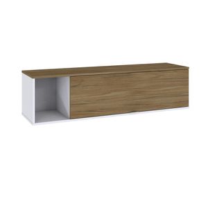 Armário Aéreo Com nicho E Porta Basculante 35x135x35cm Wlnp135 Com vermont Oak