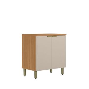 Balcão Para Cozinha 80cm Selene 88x80x52 Cm Jequitibá/off White Fosco