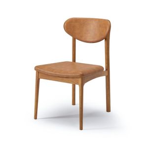 Cadeira Para Sala De Jantar Estofada Carina Com Corino Champagne