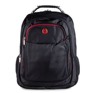 Mochila Para Notebook Executiva Swissland SL04004 Em Poliéster Com Cabo De Aço 18 Preto Com Vermelho