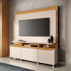 Home Painel Theater Quantum Sala Tv Até 70 Polegadas Off White/cinamomo