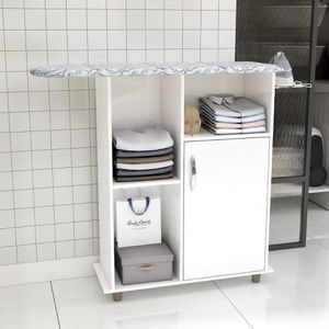 Tábua De Passar Roupa Miami Com 1 Porta E Nicho Branco