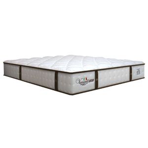 Colchão Casal Queen Molas Ensacadas Gazin Com Pillow Veneza Branco/Marrom 158x198x30cm