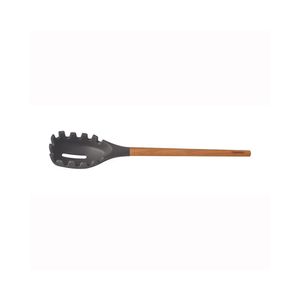 Pegador De Massa Live Em Silicone Cinza Com Cabo De Madeira Tramontina
