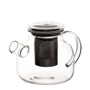 Chaleira De Vidro Borossilicato Com Compartimento Para Chá Em Inox 1l- Bugatti