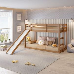Conjunto Beliche Extensível Infantil E Escorregador Family Casatema Amendoa