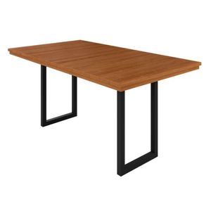 Mesa Madeira Maçiça Ripado 160x90cm Itália Preto-marrom
