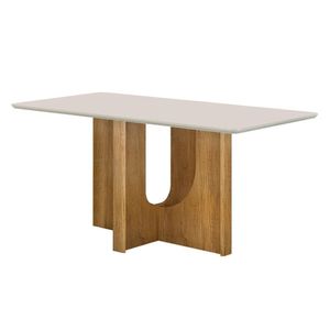 Mesa De Jantar 120cmx80cm Tampo De 25mm Dora Marrom/bege