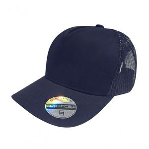Boné Aba Curva Trucker Frente Americana Sarja Supercap 26426 Azul Escuro
