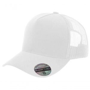 Boné Aba Curva Trucker Frente Americana Liso Supercap 26427 Branco