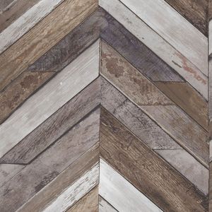 Papel De Parede Exposure Ep3402 Painel De Madeira Chevron - Rolo 10m X 0,53m