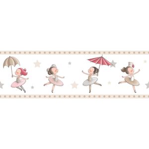Faixa De Parede Treboli Bege Bailarinas 5923