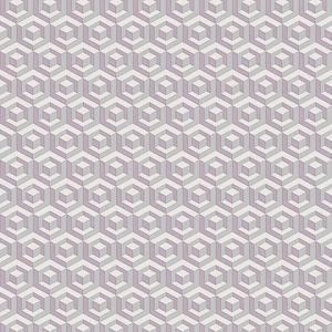 Papel De Parede Fiesta Modern Geométrico 3d Lilás 543213 Fiesta Modern 543213