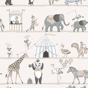 Papel De Parede Just 4 Kids Animais Circenses G56547 - Rolo 10m X 0,52m