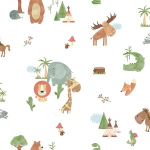 Papel De Parede Sambori Faune 130-2 - Rolo 10m X 0,53m