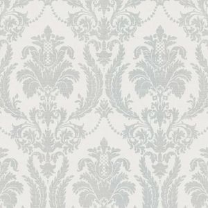 Papel De Parede Thema Damask Branco 28806