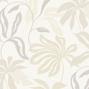 Papel De Parede Marbelina Ii Folhagem Branco Ur3419