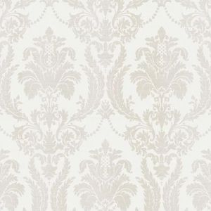 Papel De Parede Thema Damask Branco 28801