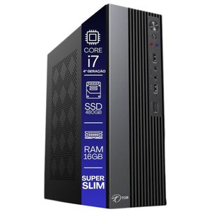 Computador Tob Slim Compacto 4ª Geração Intel Core I7 Ssd 480gb Memória 16gb Windows 10 Trial Desktop Pc Cpu