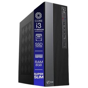 Computador Tob Slim Compacto 4ª Geração Intel Core I5 Ssd 240gb Memória 8gb Windows 10 Trial Desktop Pc Cpu