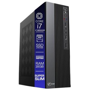 Computador Tob Slim Compacto 4ª Geração Intel Core I7 Ssd 240gb Memória 16gb Windows 10 Trial Desktop Pc Cpu