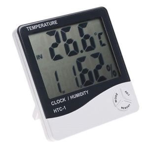 Termometro Digital Relogio Medidor Temperatura Umidade Multifuncional