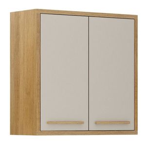 Armário Aéreo Para Cozinha 2 Portas 80cm Cinamomo/off White